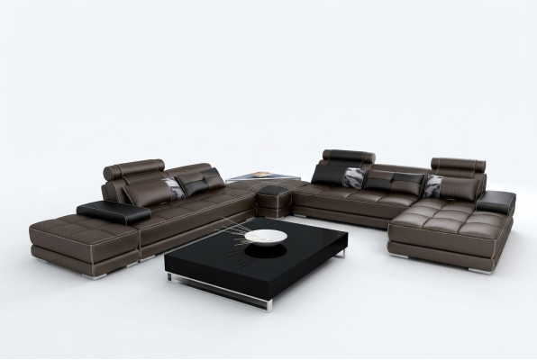 Ecksofa Sofa Couch Wohnlandschaft Ledersofa XXL Designer Sofas
