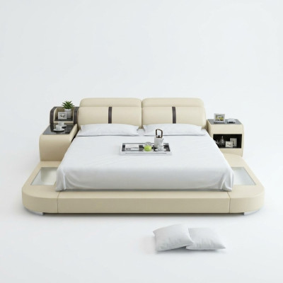 Wasserbett Hotel Doppel Bett Betten Komplett Lederbett Polsterbett Wasser LB8821