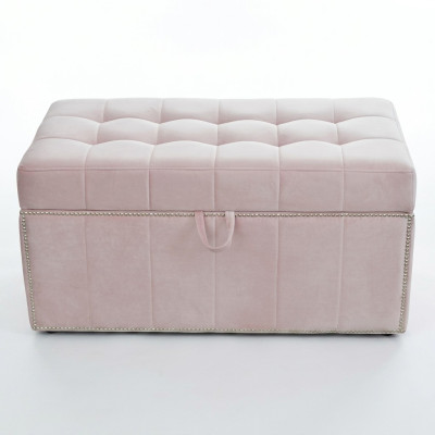 Hocker Fußhocker Ottoman Sitzhocker Sitzpouf Wohnzimmer Designer Kufer