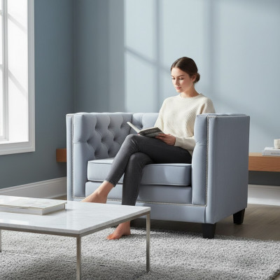 Design Loungesessel Esszimer Lehnstuhl Relax Polster Gastro Stuhl Sessel Roma