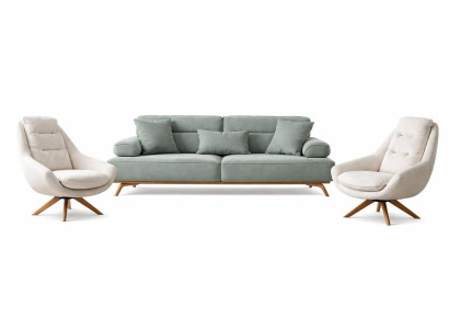 Wohnzimmer Set Modern Mehrfarbig Designer-Sessel Komfortabel Stoff