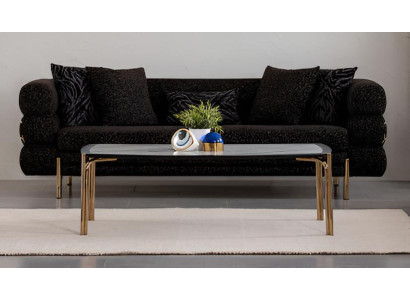 Wohnzimmer Set 4-Sitzer Sofa & Couchtisch Stil Modern