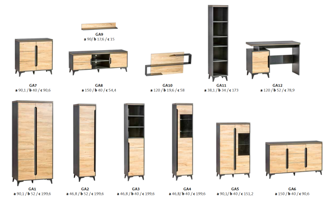 TV-Lowboard Gappa TV-Tisch TV-Schrank Modern Wohnzimmer Kollektion Walnuss