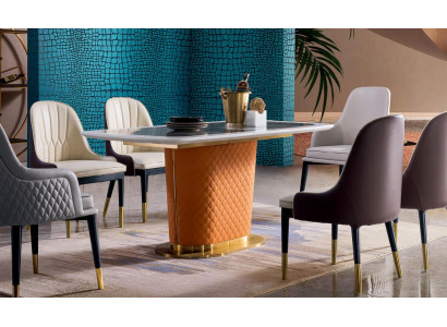 Stuhl 1x Ess Zimmer Polster Stuhl Fernseh Lounge Club Leder Textil Sitz Sessel