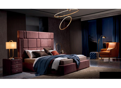 Bett 2x Nachttisch 3 tlg. Schlafzimmer Set Design Möbel Modern Luxus Betten Neu