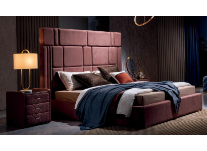 Bett Klassisch Polster Design Luxus Doppel Hotel Betten Schlaf Zimmer Textil Neu