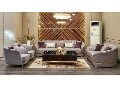 Sofagarnitur Leder Set Design Sofa Polster Couchen Couch Modern Luxus Komplett