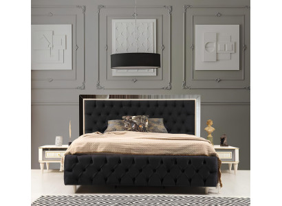 Chesterfield Bett mit gepolstertem Design Luxus Doppel Hotelbetten Luxus