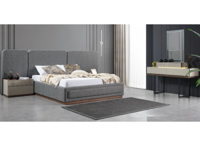 Bett 2x Nachttische Schminktisch Luxus Designermöbel Bettgarnitur 4-tlg.