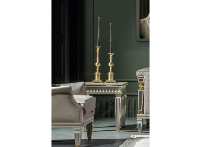 Beistelltisch Weiß Couchtisch Tisch Wohnzimmer Möbel Metall Tische Modern Neu