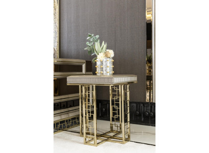 Beistelltisch Grau Modern Holz Design Wohnzimmer Möbel Luxus Elegantes Tisch Neu