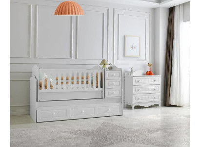 Bett Stauraum Kommode Babyzimmer Modernes Design Funktional Stilvoll Möbel