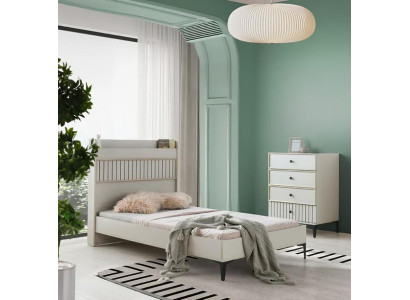 Einzelbett Modern Kopfteil Kommode Passend Elegantes Design Kinderzimmer Möbel
