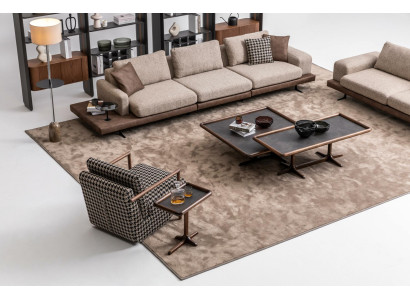 Moderne Sofagarnitur Wohnlandschaft Wohnzimmer Sofas Fünsitzer Sessel Set