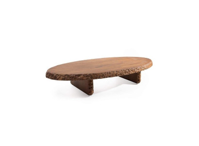 Stilvoller Couchtisch mit Holzplatte in Hellesbrauner Farbe Moderne