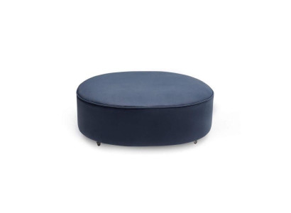 Blauer Runder Hocker Designer Wohnzimmer Edler Fußhocker Polster Möbel