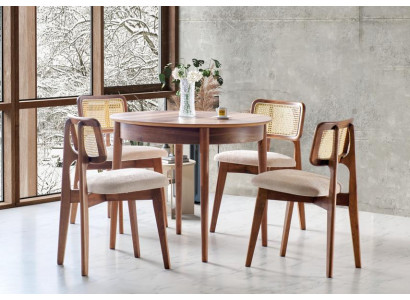 Esstisch 4 x Stühle Esszimmer Set Essgruppe Luxus Stuhle Tisch 5tlg.