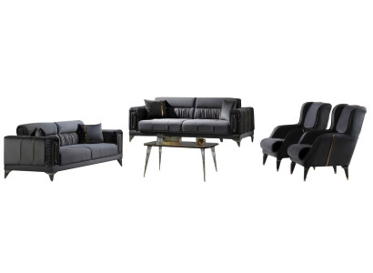 Wohnzimmermöbel Set Sofa 3+3+1+1 Sitzer Moderne Wohnzimmermöbel 4tlg Design