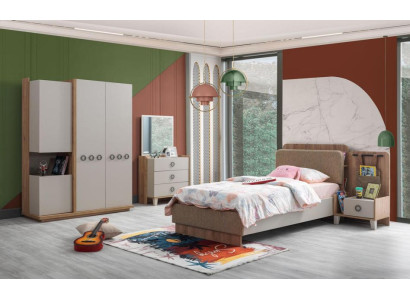 Kinderzimmer Set Kinderbett Nachttisch Kommode Kleiderschrank stilvolle Möbel