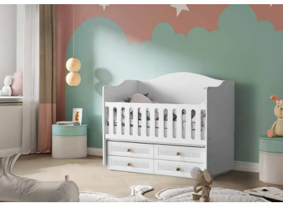 Babybett Elegant Praktische Schubladen Modernes Design Stilvolles Kinderzimmer