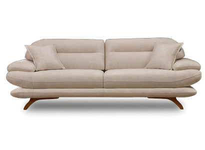 Elegantes weißes Kunstleder-Sofa mit modernem Design