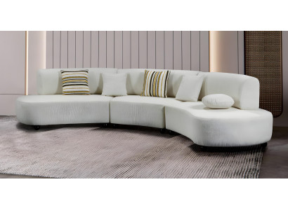 5 Seater Ecke Sofa Modulsofa Couch Geschwungene Gebogene Form Sektionell