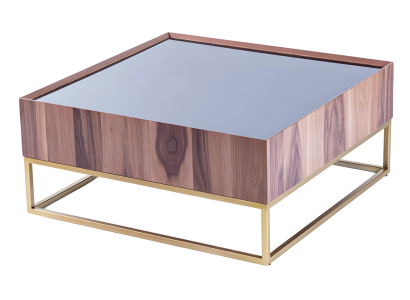 Eleganter Beigefarbener Couchtisch aus Holz im Modernen Design