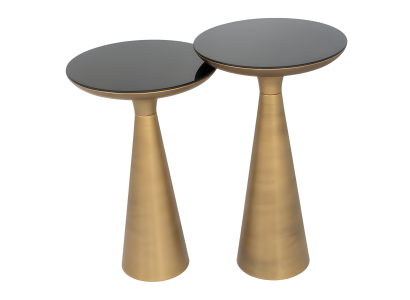 Eleganter Beistelltisch aus Holz in Gold modern und luxuriös