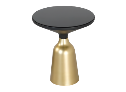 Eleganter Beistelltisch aus Holz in Gold modern und stilvoll