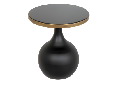 Eleganter schwarzer Beistelltisch aus Holz im modernen Stil