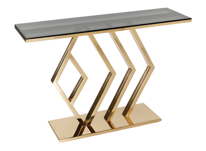 Eleganter goldener Konsolentisch aus Metall für modernes