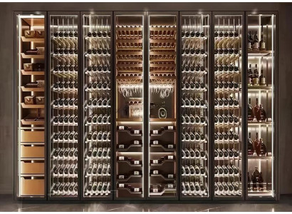 Weinschrank Weinmöbel Glasvitrine Flaschenregal Glasschrank Weinregal