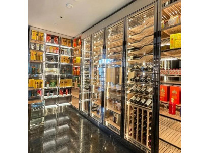 Weinschrank Vitrine Weinregal Glasschrank Weinkühlschrank Flaschenregal