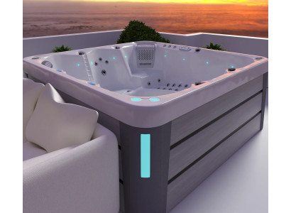 Whirlwanne Whirlpool Heißwasserbecken Hydromassagewanne Outdoor-Spa 210x210 cm