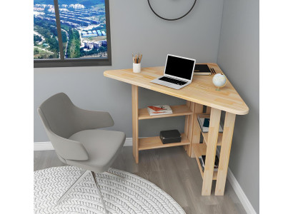 Arbeitszimmer Beiger Computertisch Designer Ecktische Luxus Laptoptisch