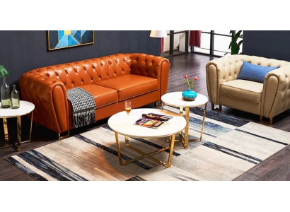 Wohnzimmer Möbel Set Sofagarnitur 2+1 Sitzer Couchgarnitur Kunstleder