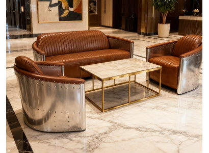 Wohnzimmer Set Polstergarnitur Polsterset 3-Sitzer Sofa Kunstleder Sessel 3-tlg.