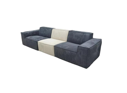 Zweifarbige Kompressionscouch bequeme Couch stilvolle große Sofa