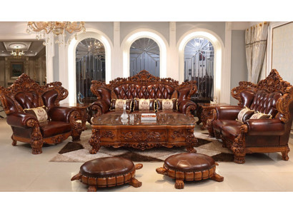 Sofagarnitur Wohnzimmer Kunstleder Sofa 3+2+1 Sitzer Design Set 6tlg