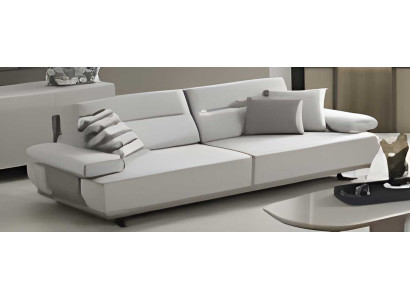 Weißer Polster 3-Sitzer Wohnzimmer Couch Designer Textilsofas