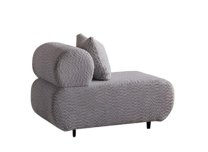 Grauer Designersessel Weicher Stoffsessel Möbel für das Wohnzimmer Designmöbel