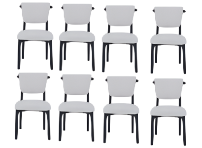 Weißer Stuhl Polsterstuhl Stuhlgarnitur Esszimmergarnitur Designermöbel